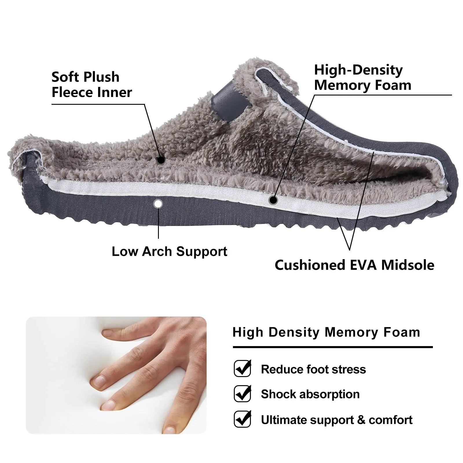 Unisex Winter Plush Garden Shoes Fur Clogs Slippers With Soft Furry Waterproof For Outdoor Cosy Fuzzy Home Use For Men & Women