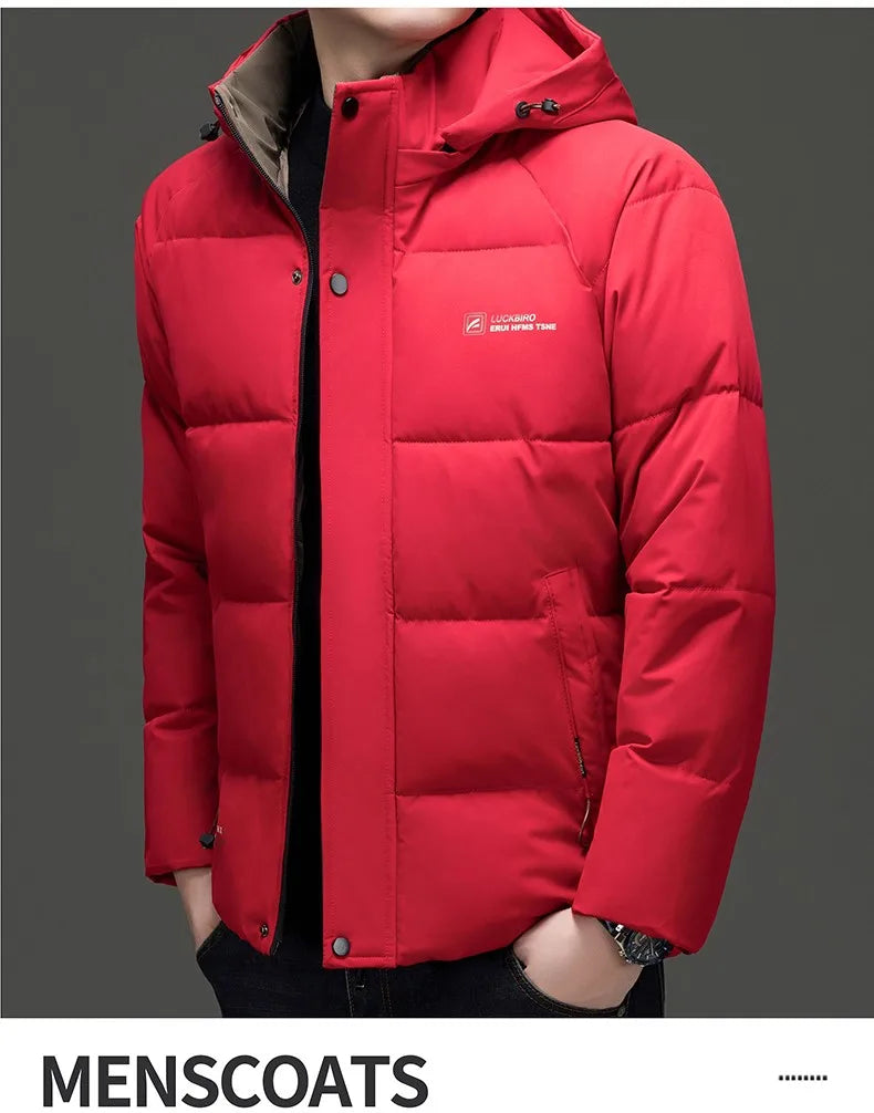 Men's Top Grade Designer Brand, Parka Jacket Cropped Thick Casual Fashion, Hooded Windbreaker, and Quilted Bubble Male Coats