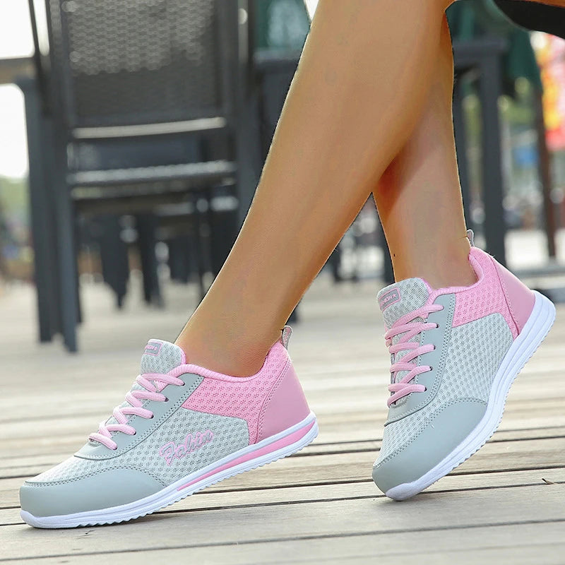 Women's Sneakers 2025 New Fashion Flat Women's Shoes Vulcanized Casual Sneaker Woman Lace Up Women Sneakers Tenis Feminino