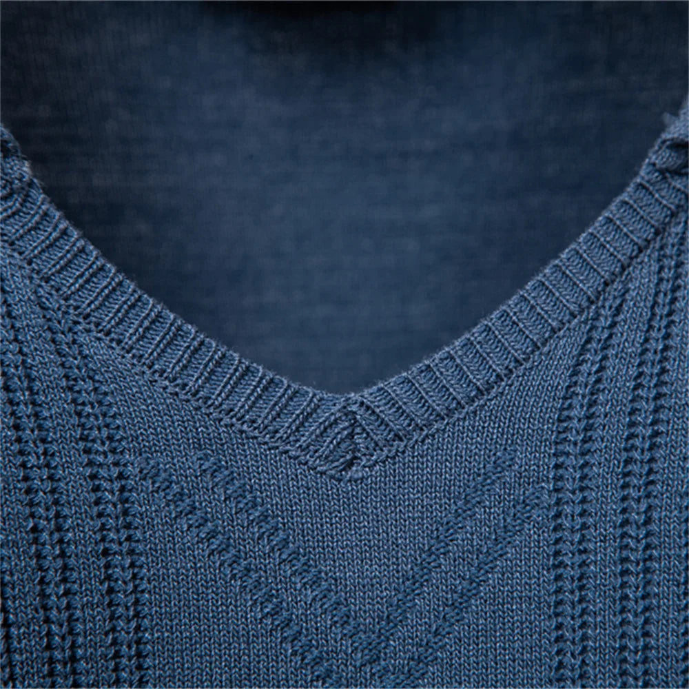 2025 Men's Henley Polo Solid Colour Long Sleeve Fashion Forward Cut Luxury Business Social Premium Male Polo