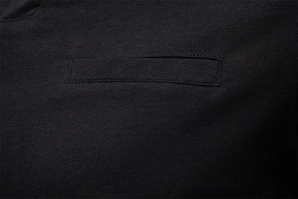 Men's High Quality Long Sleeve T-Shirt Fashion Pure Cotton Henley Collar Long Male T-Shirt