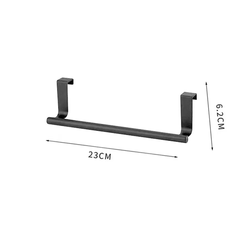 Stainless Steel Towel Rack Kitchen Cabinet Door Hanger Rag Holder Bathroom Bath Towel Storage Shelf Home Organizer