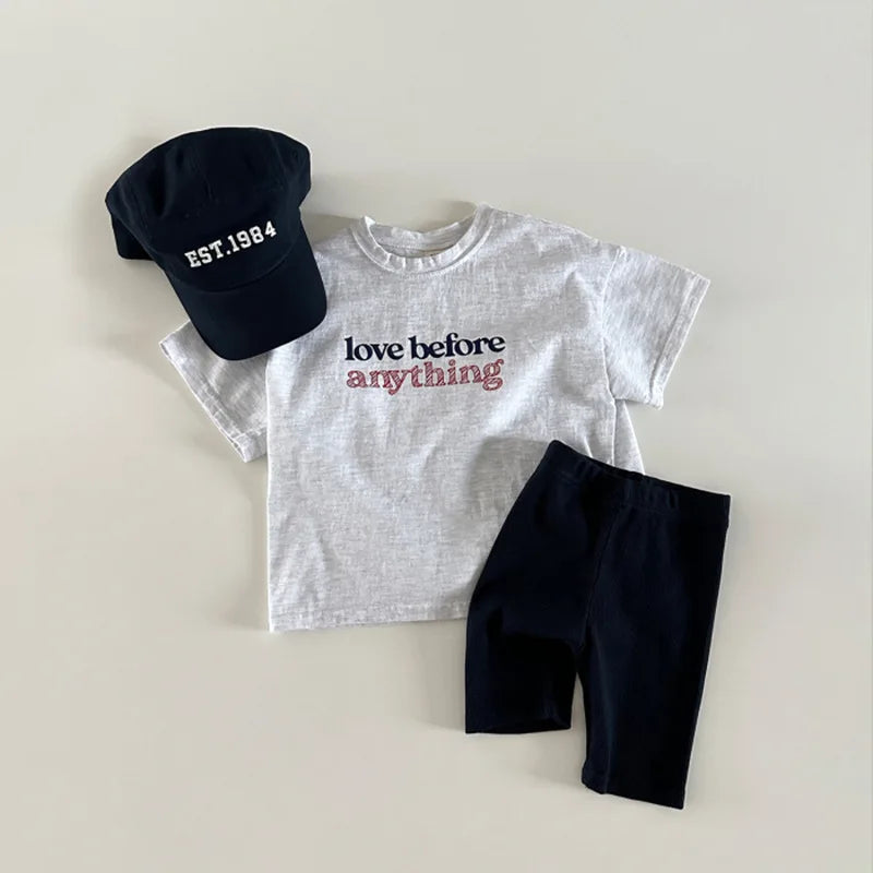 2025 Zomer Nieuwe Kinderen Katoenen Gestreepte Legging Baby Jongen Meisje Effen Elastische Shorts Peuter Veelzijdige Middelste Broek Kinderen Legging Unisex