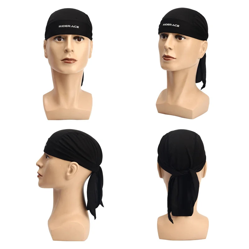 Summer Cycling Cap Quick Dry Breathable Pirate Hat Outdoor Sport Running Hiking Sunscreen Hood Headwear Wicking High Elasticity