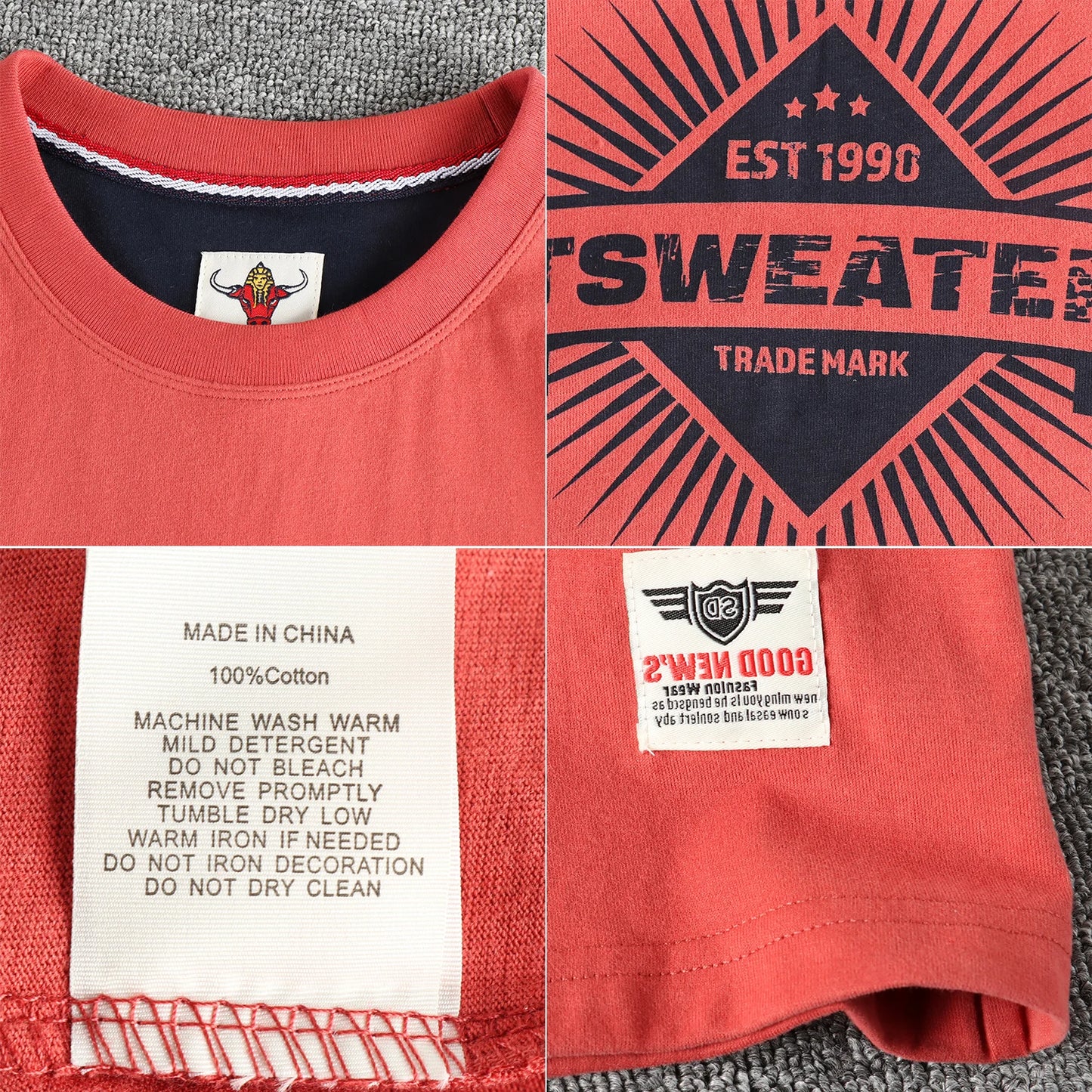 2025 Zomer Nieuw Amerikaans Retro Korte Mouw O-hals Letter Gedrukt T-shirt Herenmode 100% Katoen Gewassen Casual Jeugd Tops