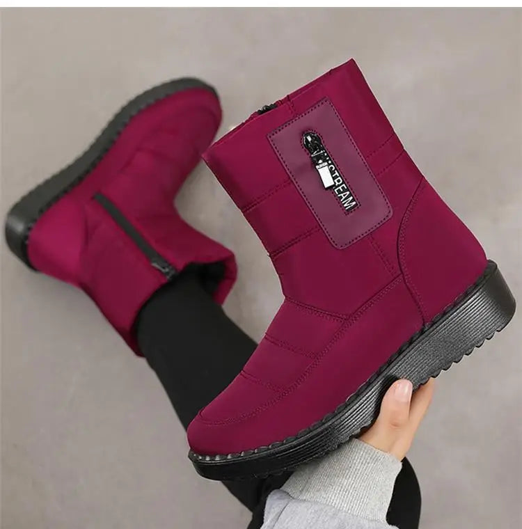 Boots Women Snow Plush Women's Boots Platform Women Shoes Casual Keep Warm Shoes Woman Flat Soft Winter Shoes Botas Mujer