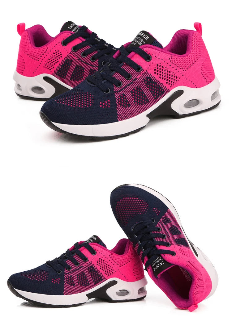 Fashion Women Sneakers Lace Up Women's Sneakers Plus Size Platform Shoes Soft Breathable Zapatillas Mujer Female Footwear