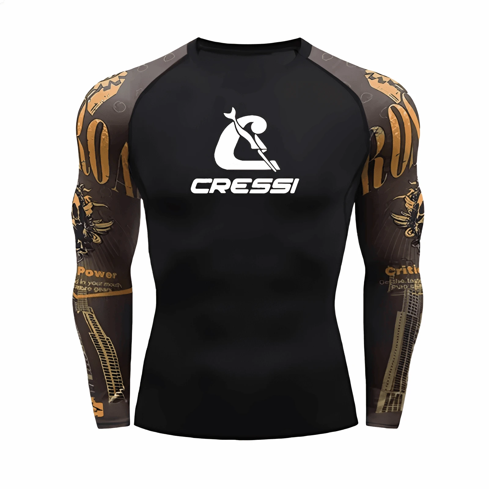 Men’s UPF 50+ Long Sleeve Rash Guard – Quick-Dry Breathable Surf & Swim Shirt for Water Sports & Gym Training