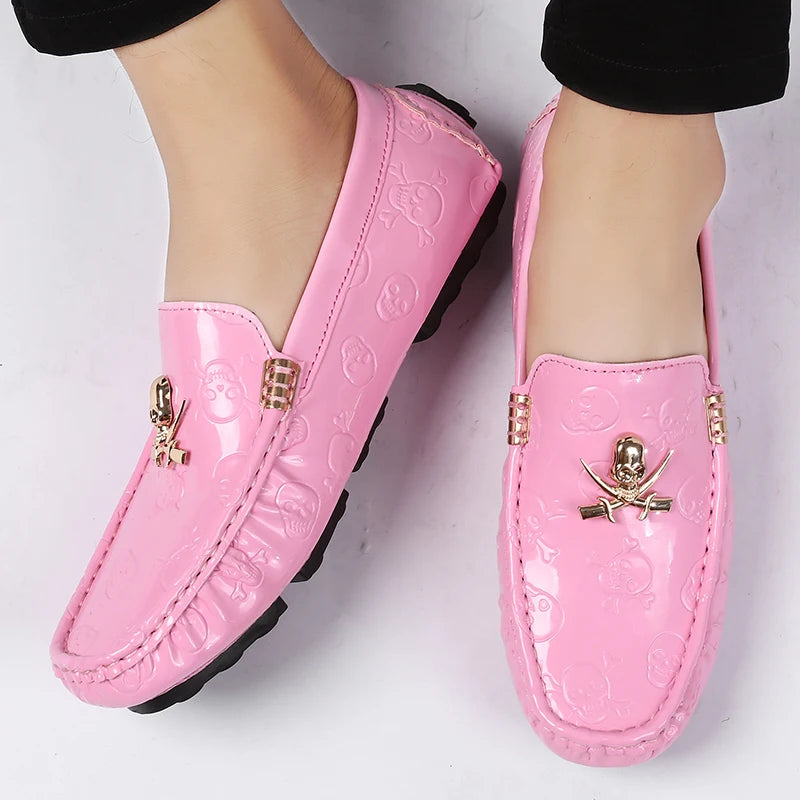 Luxury Style Male Formal Wedding Shoes Slip-on Men Pink Fashionable Casual Moccasins Shoes Big Size 47 48 Adult Party Shoes