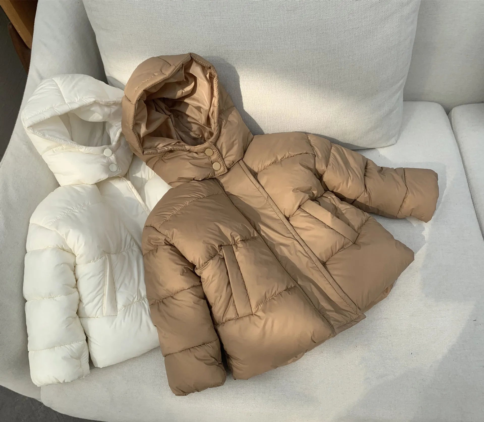 Winter Kids Parkas Korean Style Girls Boys Fur Coat Hoodie Boys Thicken Outerwear 7T Unisex