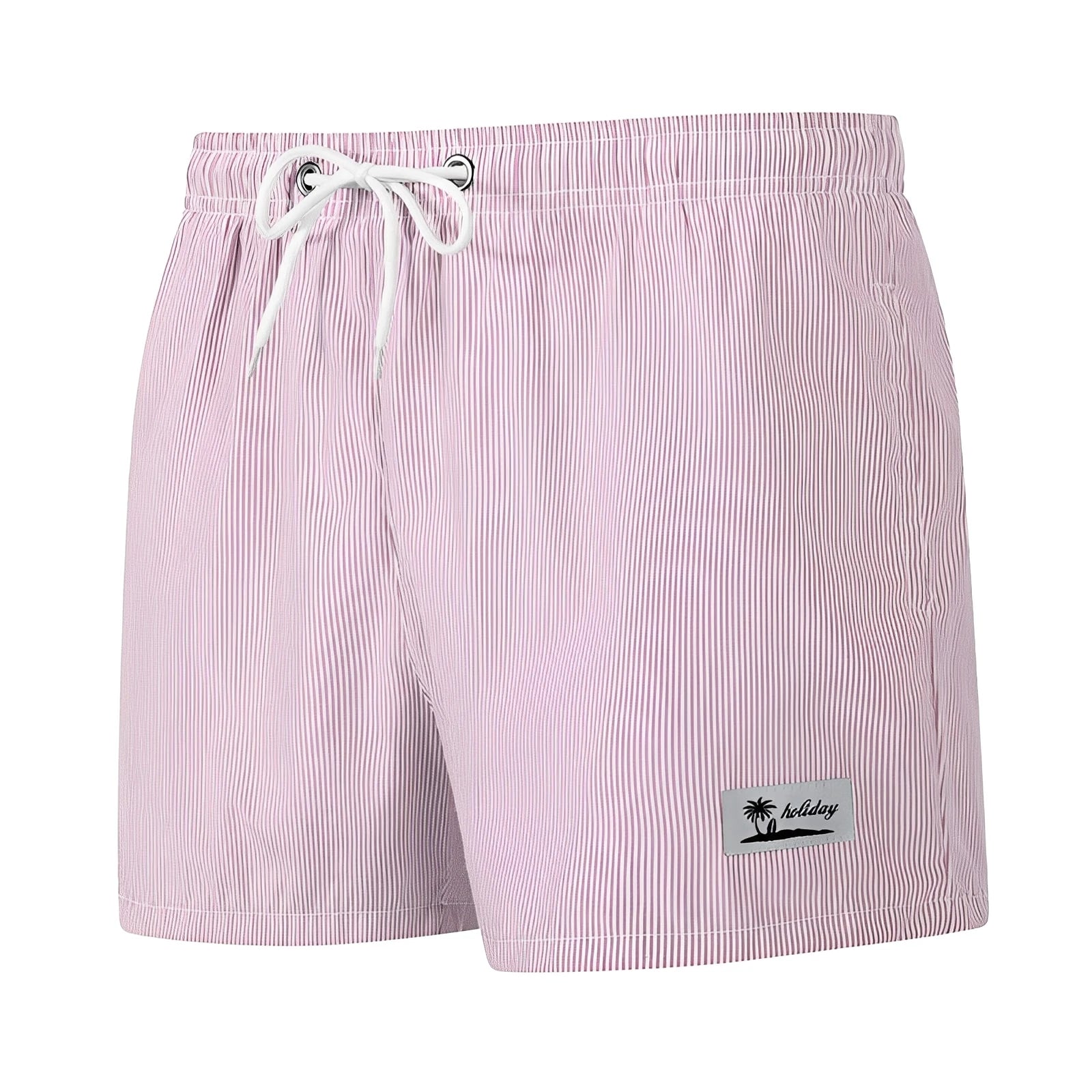 Men’s Quick-Dry Striped Swim Shorts – Beach Board Shorts with Mesh Liner & Pockets for Summer Swimwear