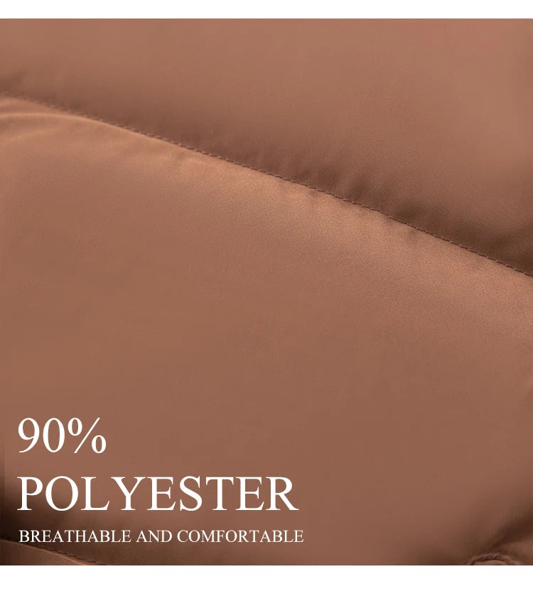 Women's High Quality Luxury Winter Puffer Jacket, White Goose Down Coats For Ladies