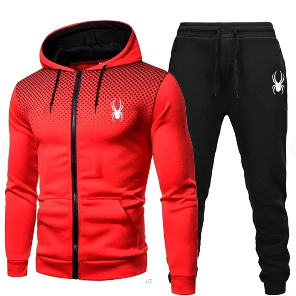 Men’s Hoodie and Jogger Tracksuit Set – Long Sleeve Sportswear Suit for Running, Gym & Outdoor Wear