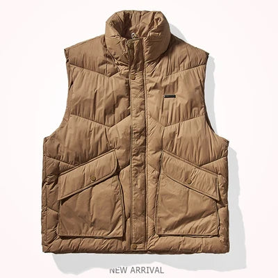 Herfst en winter Nieuw Japans retro katoenen gewatteerd cargovest Herenmode Verdikt casual multi-pocket broodjasje