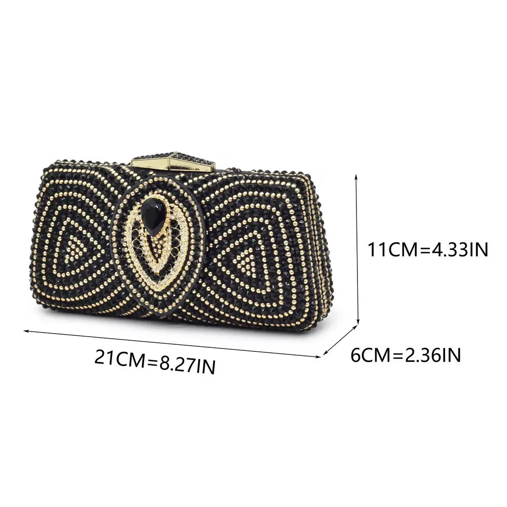 Italian Shoes with Matching Bags with Rhinestone Luxury Crystal Shoe Women Designers Nigerian Women Party Pumps with Purse