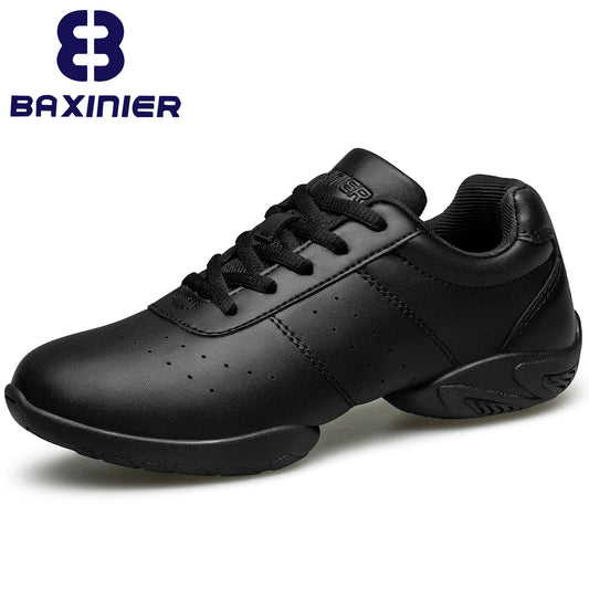Girls White Dance Shoes Jazz Sneakers Youth Cheerleading Shoes Athletic Training Tennis Kids Competitive Aerobics Shoes