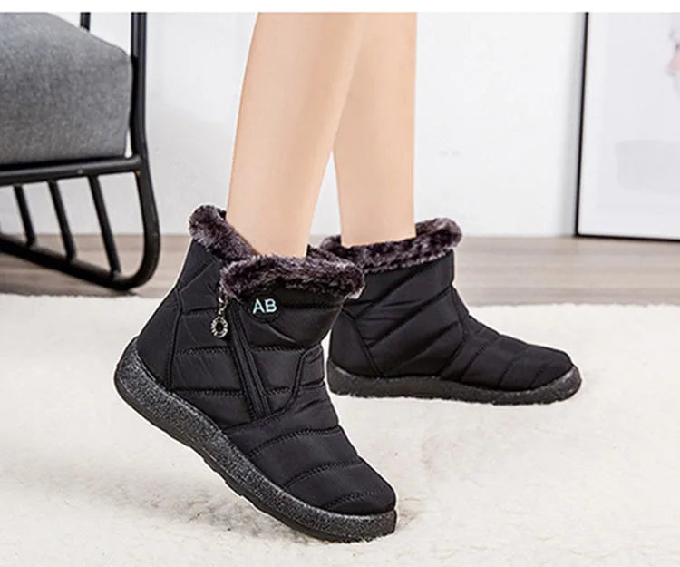Snow Boots Women Comfortable Ladies Shoes Waterproof Shoes For Women Zipper Women Shoes Soft Keep Warm Winter Boots Botas Mujer
