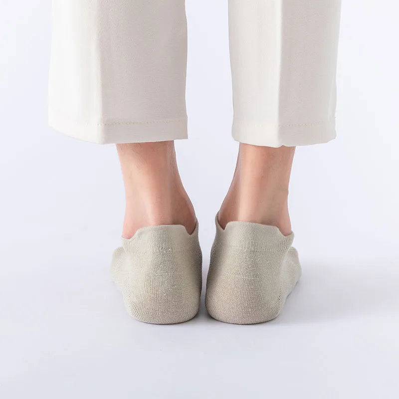 5 Pairs Summer Men's Cotton Short Mesh Harajuku Comfortable Solid Colour Casual Ankle Socks Male Net Sneaker Socks