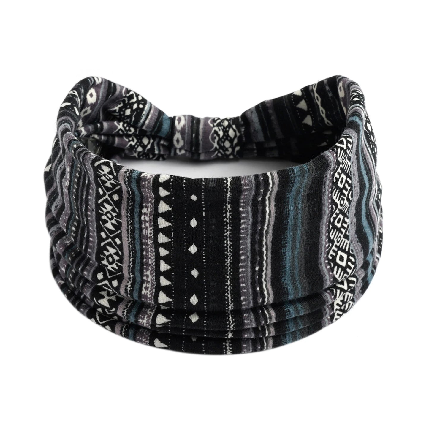Bohol Headbands Women Wide Knotted Hairbands Elastic Turban Head Bands Non-Slip Floral Yoga Sports Sweatbands Workout Head Wraps