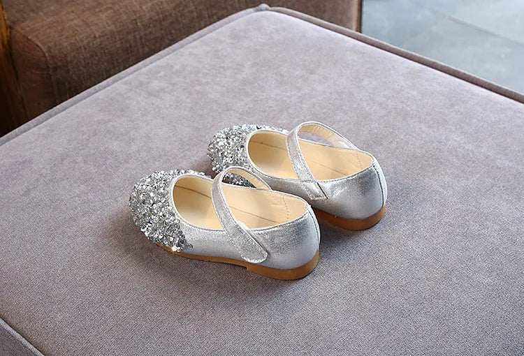 Spring New Children Shoes Girls Princess Shoes Glitter Children Baby Dance Shoes Casual Toddler Girl Sandals Crystal Shoes Party