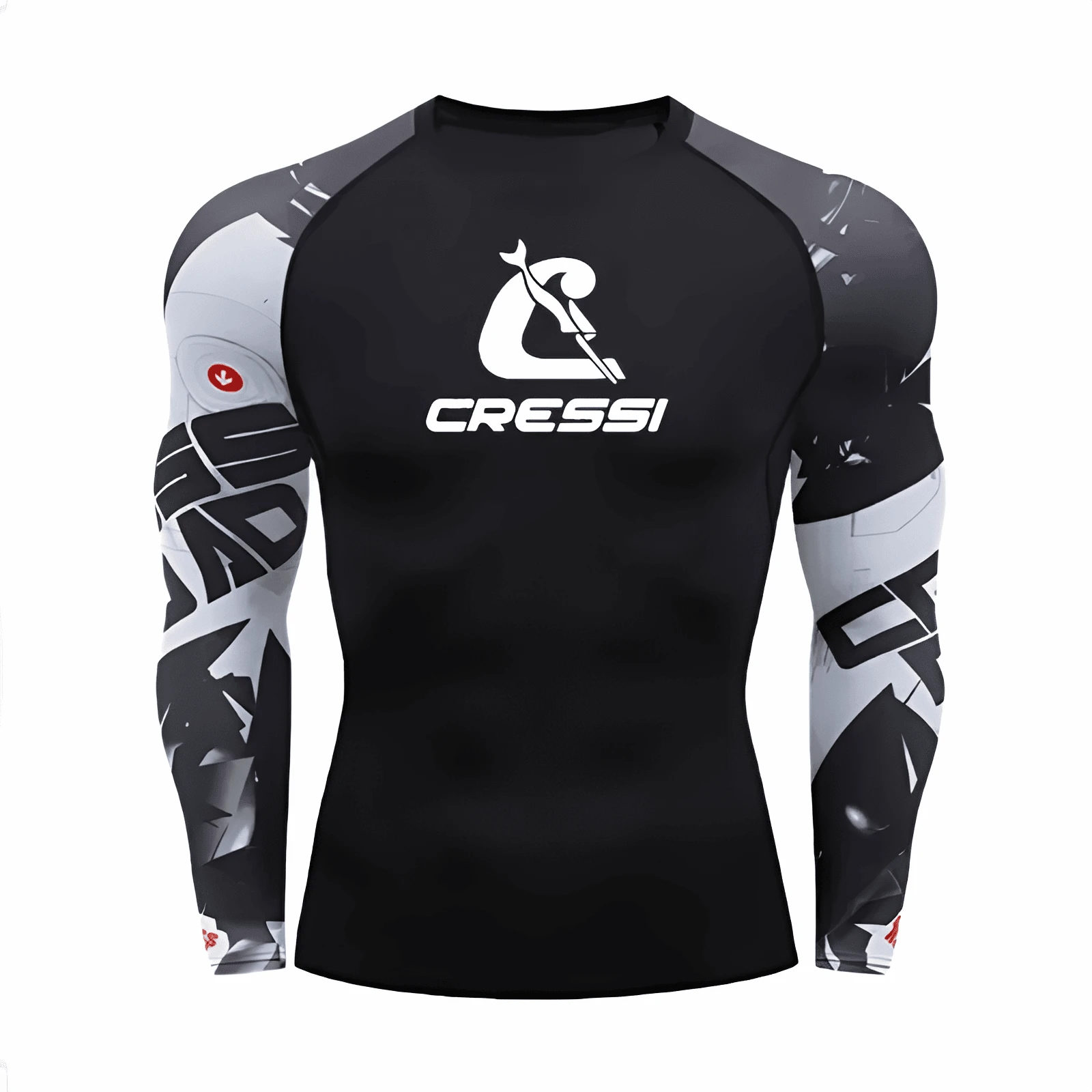 Men’s UPF 50+ Long Sleeve Rash Guard – Quick-Dry Breathable Surf & Swim Shirt for Water Sports & Gym Training