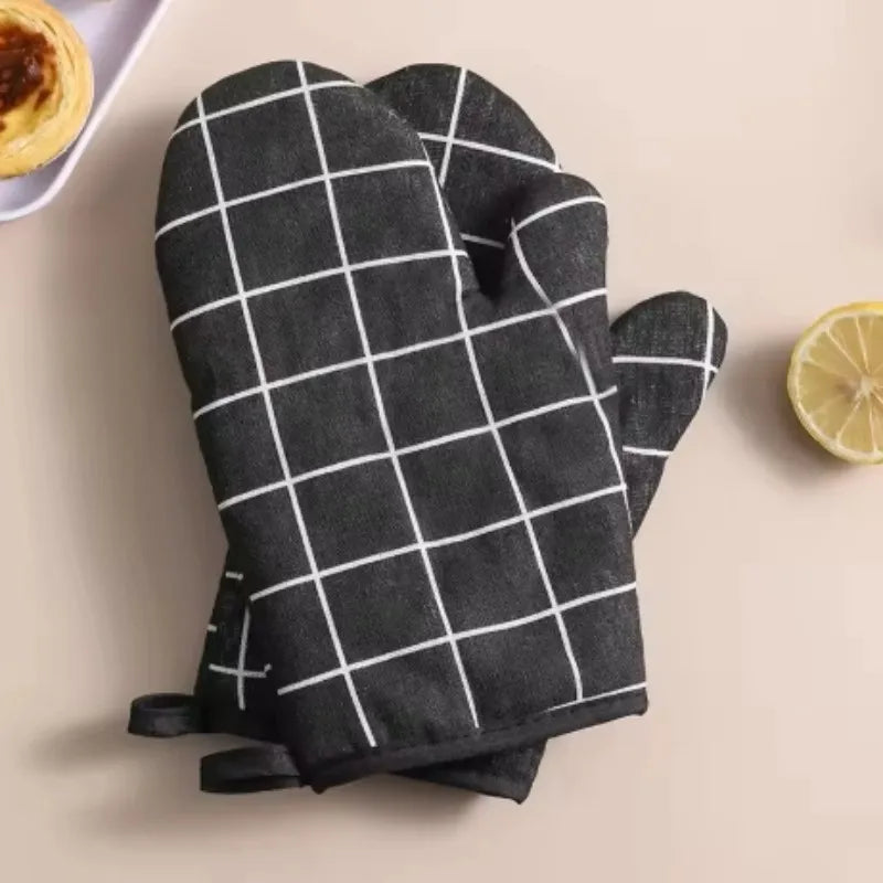 2 stuks warmte-isolerende handschoenen, hittebestendige magnetronhandschoenen en hittebestendige keuken- en ovenwanten voor