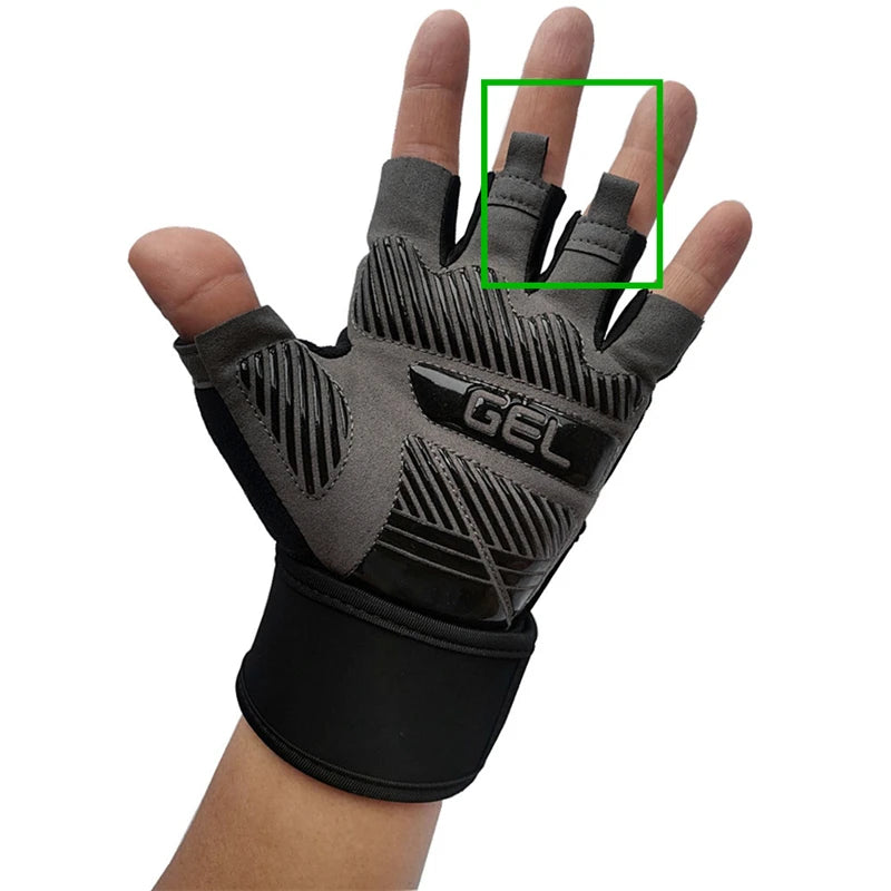 Anti-Slip Gym Gloves For Firm Grip on Bodybuilding And Weightlifting Equipment -  Suitable For Dumbbell Trainings, CrossFit Pull Ups & Workout Exercises