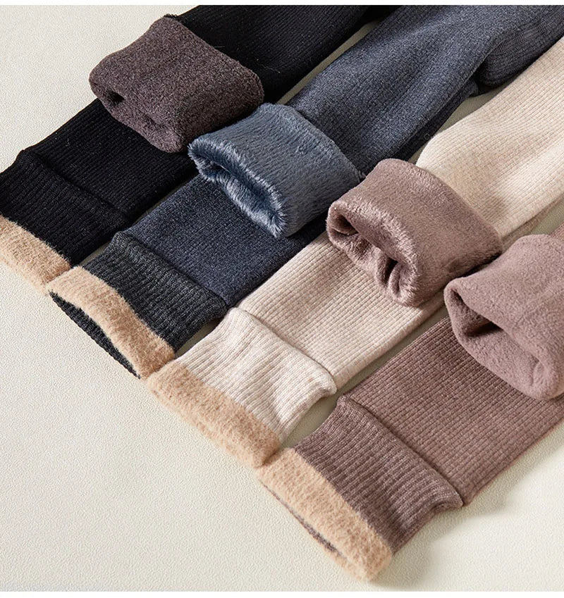 New Autumn Kids Leggings Infant Girls Solid Colour Pit Strip Render Pants Toddler Fleece Padded Warm Trousers 1-3Y Girls