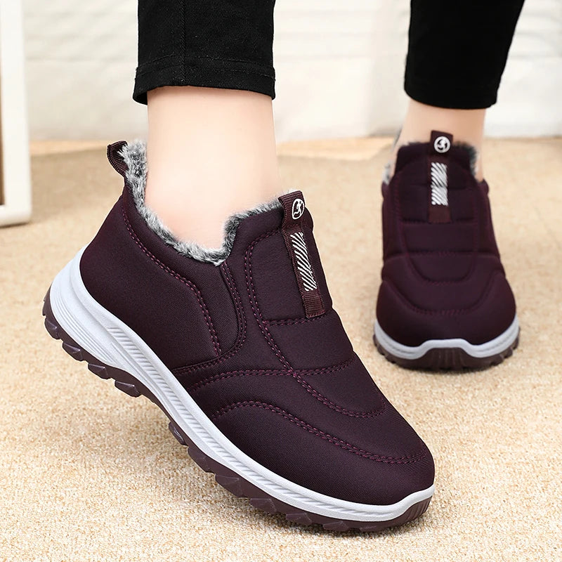 Boots Women Platform Snow New Women Shoes Slip On Women's Boots Fur Ankle Boots Casual Plush Botas Unisex Shoes Winter Boots