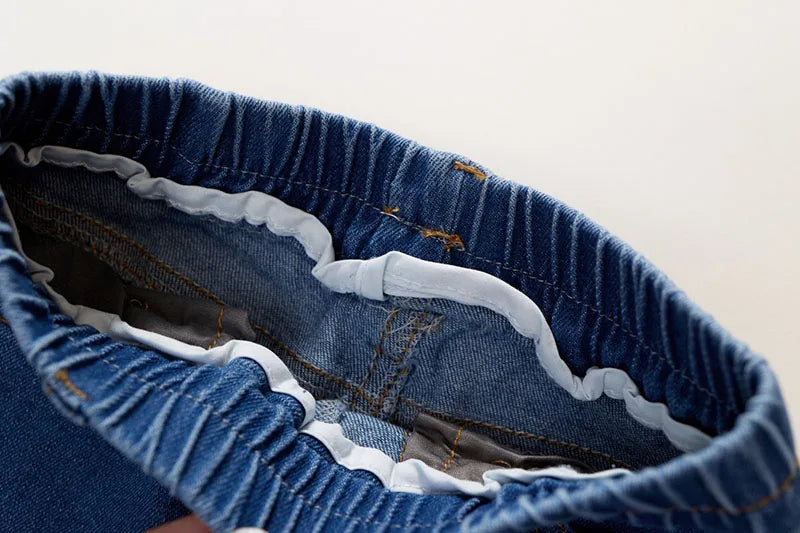 New Autumn Kids Jeans Girls Cute Slim Fit Denim Flared Pants Children Simplicity Blue Skinny Trousers 1-6Y 2-7T Girls