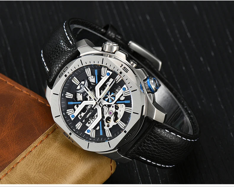 Yelang Men Dress Watch 44mm Vintage Dial Retro Business Luxury Sapphire Japan 8N40 Automatic Mechanical Waterproof 30Bar Reloj