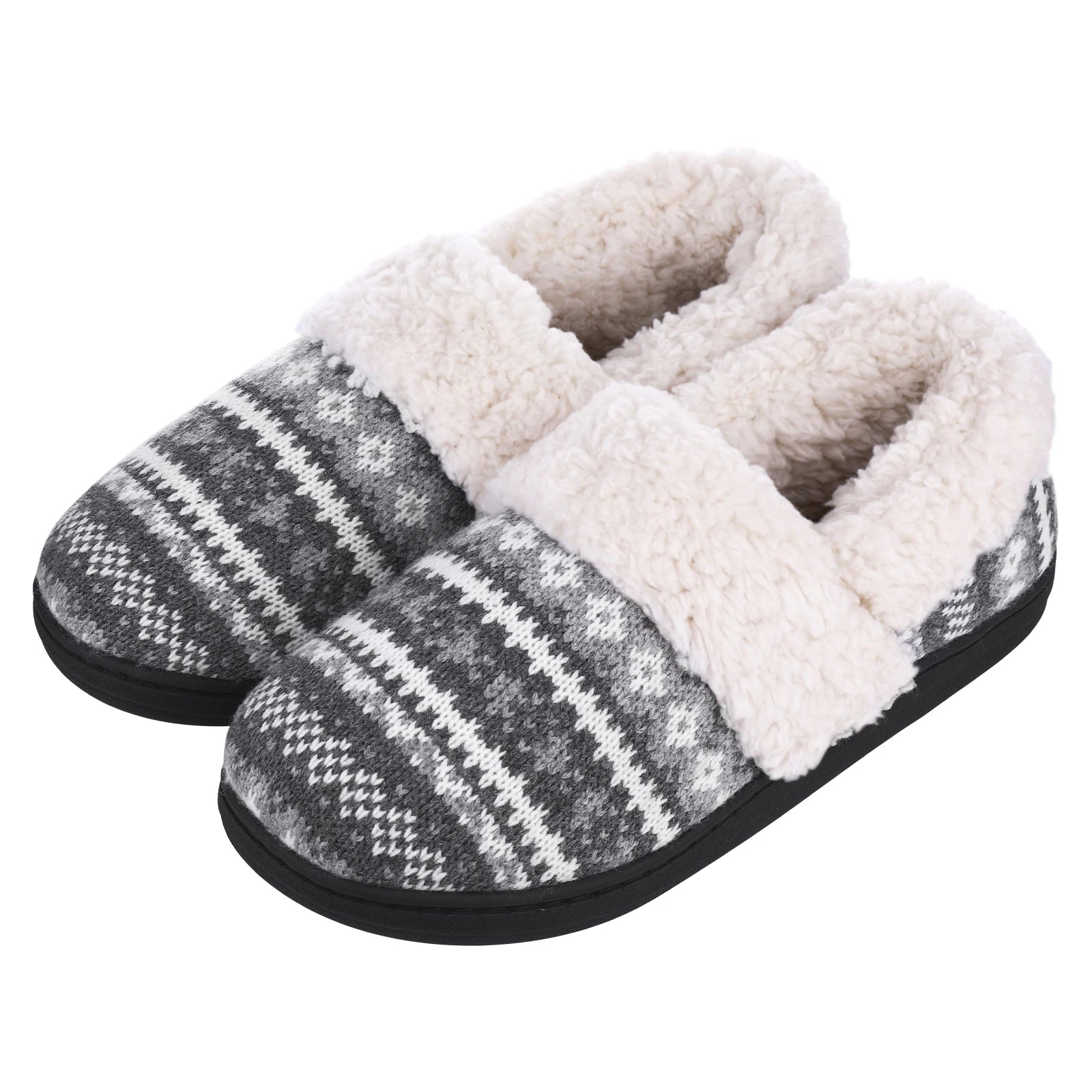 Unisex Winter Fur Slippers Warm Cosy Plush Fluffy Home Cotton Shoes Plush Anti-Skid and Indoor Furry Slippers For Men & Women