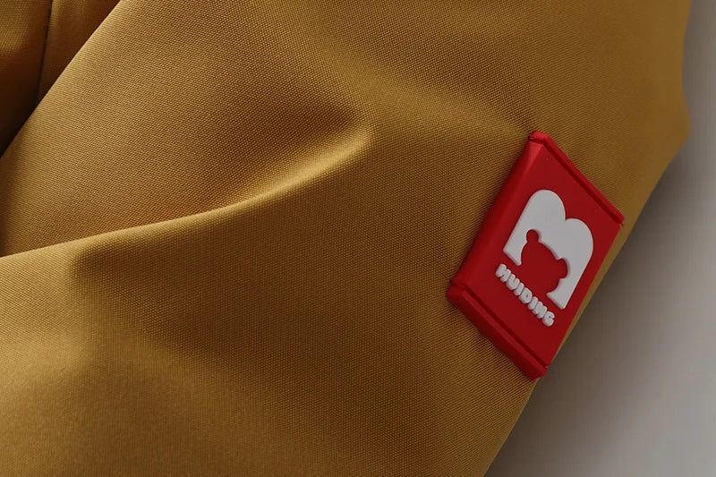 Unisex 2Pcs Winter Warm Children's Ski Clothes Set Thicken Fur Lining Hooded Coats & Overalls Set Snowsuit For Kids 2-5Y