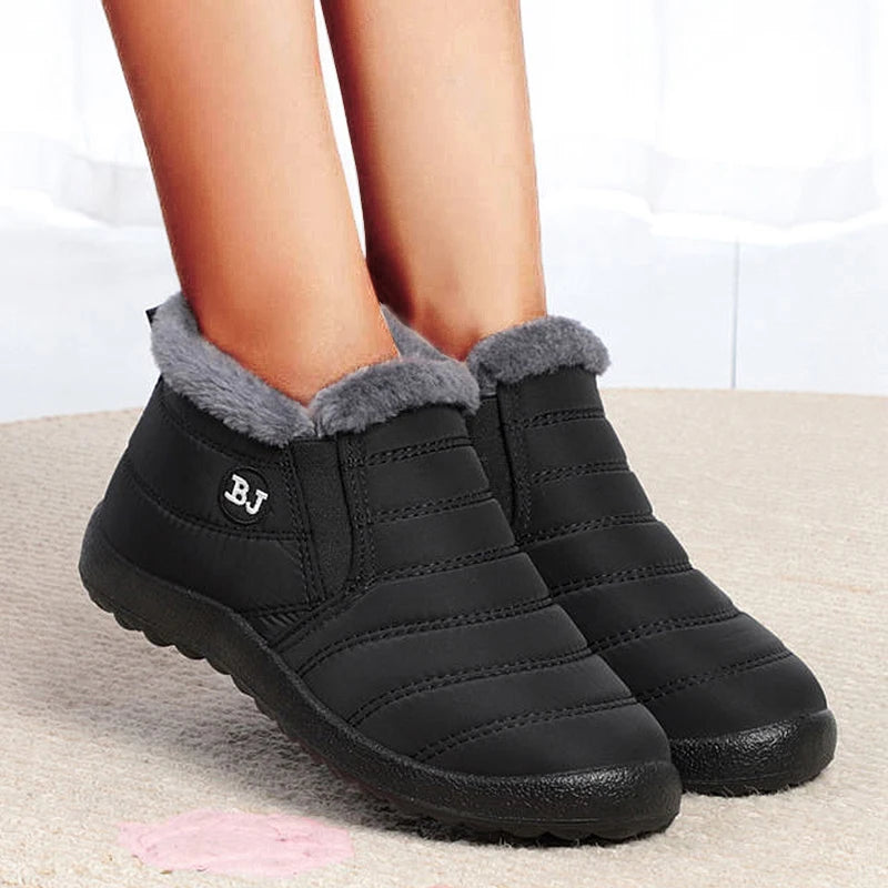 Snow Women Boots Soft Shoes Chunky Plus Size Boots Ladies Fur Ankle Boots New Couple Shoes Platform Women's Winter Botas Mujer