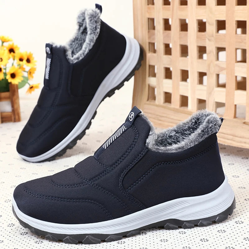 Boots Women Platform Snow New Women Shoes Slip On Women's Boots Fur Ankle Boots Casual Plush Botas Unisex Shoes Winter Boots