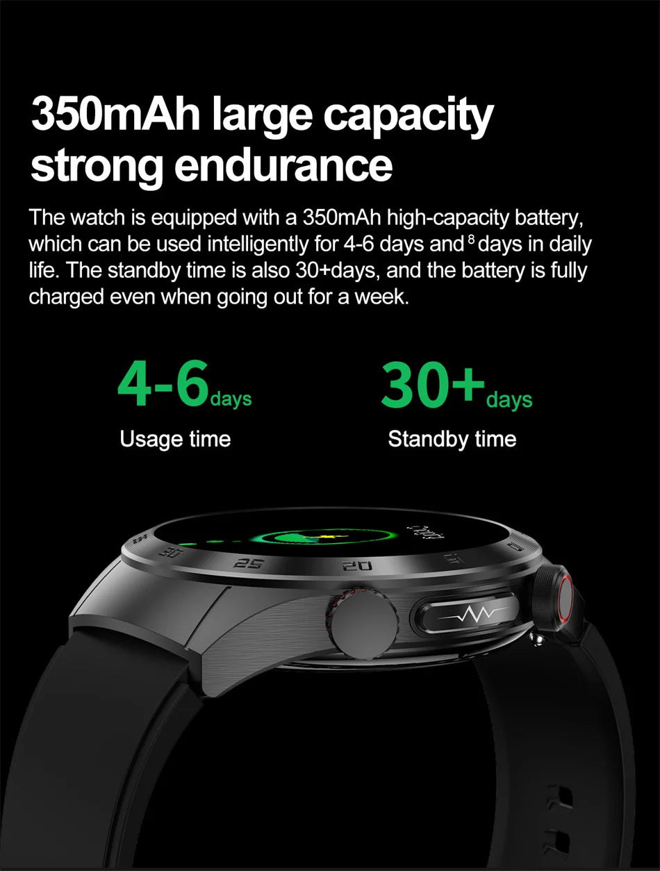2025 New Smart Watch ECG+PPG Laser Treatment Blood Lipid Heart Rate Blood Pressure Health Sport Smartwatch For Men - Compatible with Huawei & Xiaomi IOS