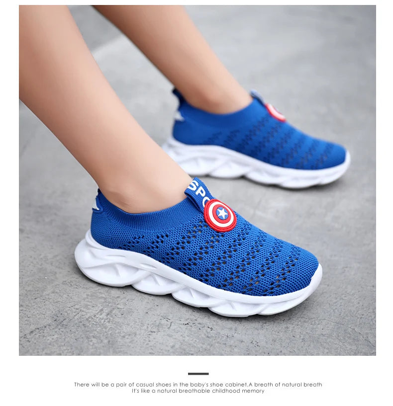 Unisex Summer Children Shoes Sport Sneakers Breathable Casual Shoes Mesh Net Cloth Kids' Sports Flat Sneakers