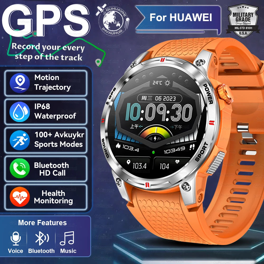 2025 New GPS Sports Smart Watch Men Waterproof Fitness Tracker Bluetooth Call 400MAH Battery Bracelet Smartwatch For Woman - Compatible with Xiaomi IOS