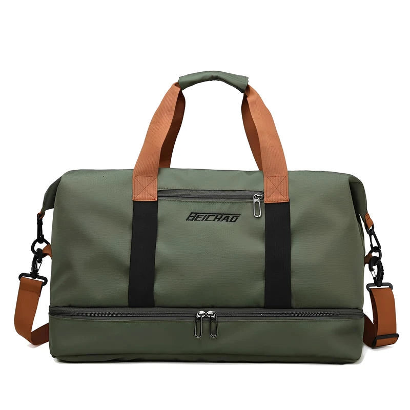 Travel And Portable Fitness Sports Bag With Shoulder Crossbody Feature - Chest & Handbag Duffle Carry On Weekender Bag