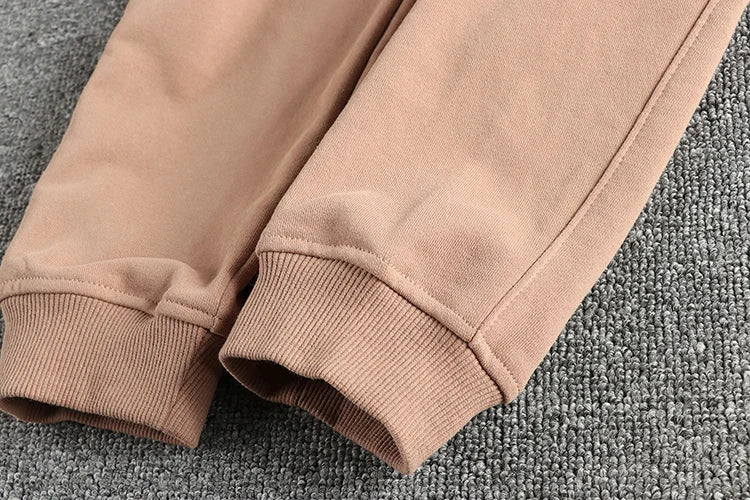 Herfst Nieuwe Amerikaanse Retro Badstof Effen Kleur Joggingbroek Heren Eenvoudige Gewassen Trekkoord Casual Sport Jeugd Enkelband Broek