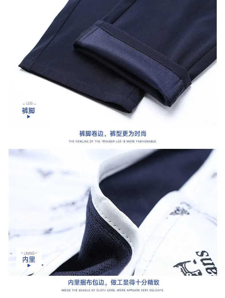 Stretchable Men's Dress Pants, Classic Trousers for Versatile Wear, Comfort & Style Combined Sizes 28-40