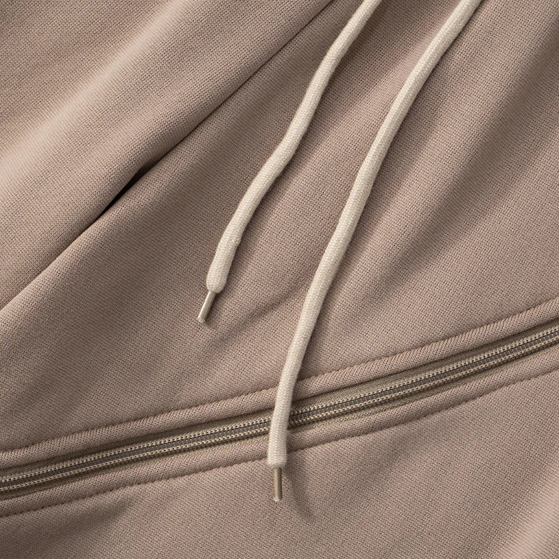 Zip Hollow Pants Street Fashion Trend Casual Sportief Effen Chic Devise Onregelmatig Basic Hipster Wijde Broeken Voor Vrouwen