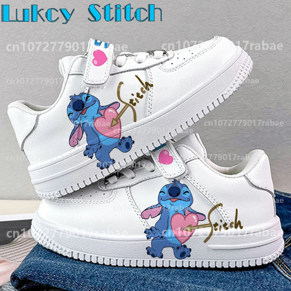 Lilo Stitch Sneakers Boys Girls Light Sports Student Shoes Hook Anti-Slip Outdoor For Kids Basket Shoes Children's Gift