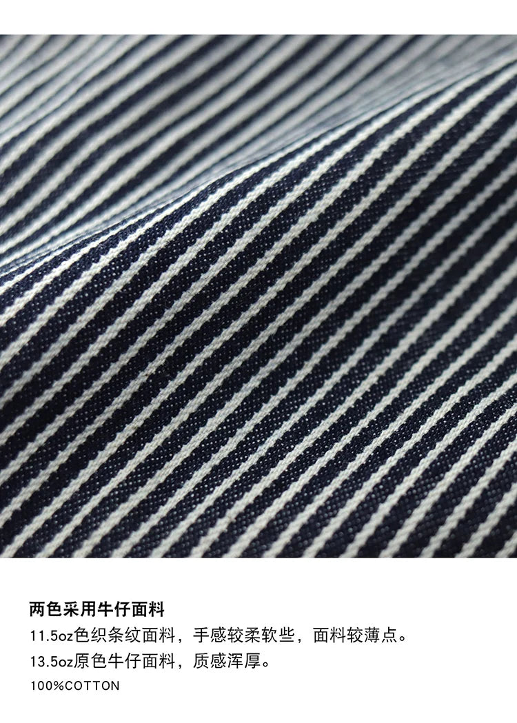 3903# Spring New American Retro Denim Carpenter Cargo Jeans Heren 100% Katoen Gewassen Losse Casual Multi-pocket Rechte Broek