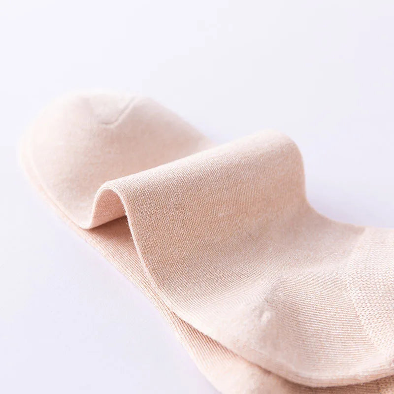 5 Pair Women's Ankle Bamboo Fibre Socks Solid Colour Summer Breathable Casual Short Socks High Quality Woman Boat Socks Set