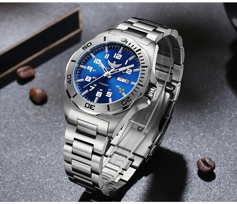 YELANG Watch Men's 44MM Mechanical Wristwatches Luxury Sapphire Glass AR Coated Automatic Watches 10BAR Waterproof Watch For Men