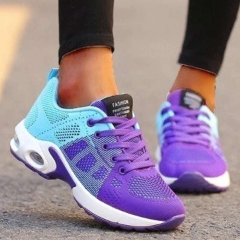 Fashion Women Sneakers Lace Up Women's Sneakers Plus Size Platform Shoes Soft Breathable Zapatillas Mujer Female Footwear