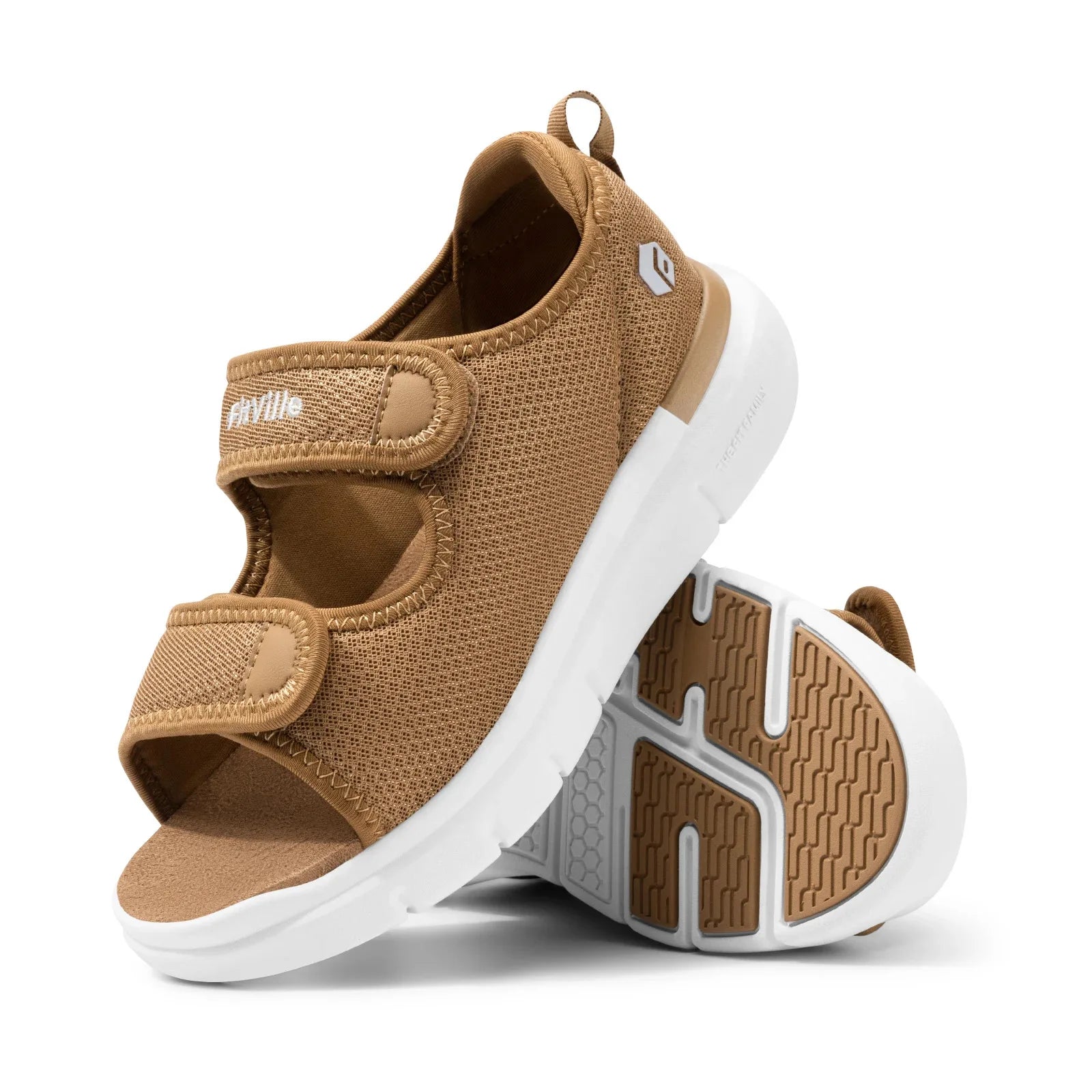 Women's Diabetic Wide Sandals With Arch Support Adjustable Straps Lightweight Casual Ladies Flat Shoes