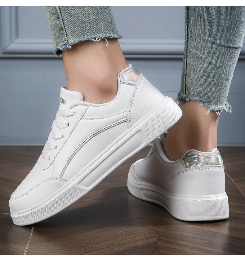 Fashion Women's Sneakers 2025 New Mesh Fabric Shoes Women Flat Casual Sneaker Woman Lace Up Tenis Feminino Sneaker Women