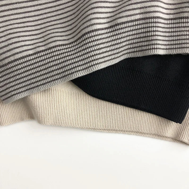 Kindertruien met bontvoering, jongenstruien, halve coltrui, meisjes gebreide trui voor kinderen van 0-6 jaar, unisex